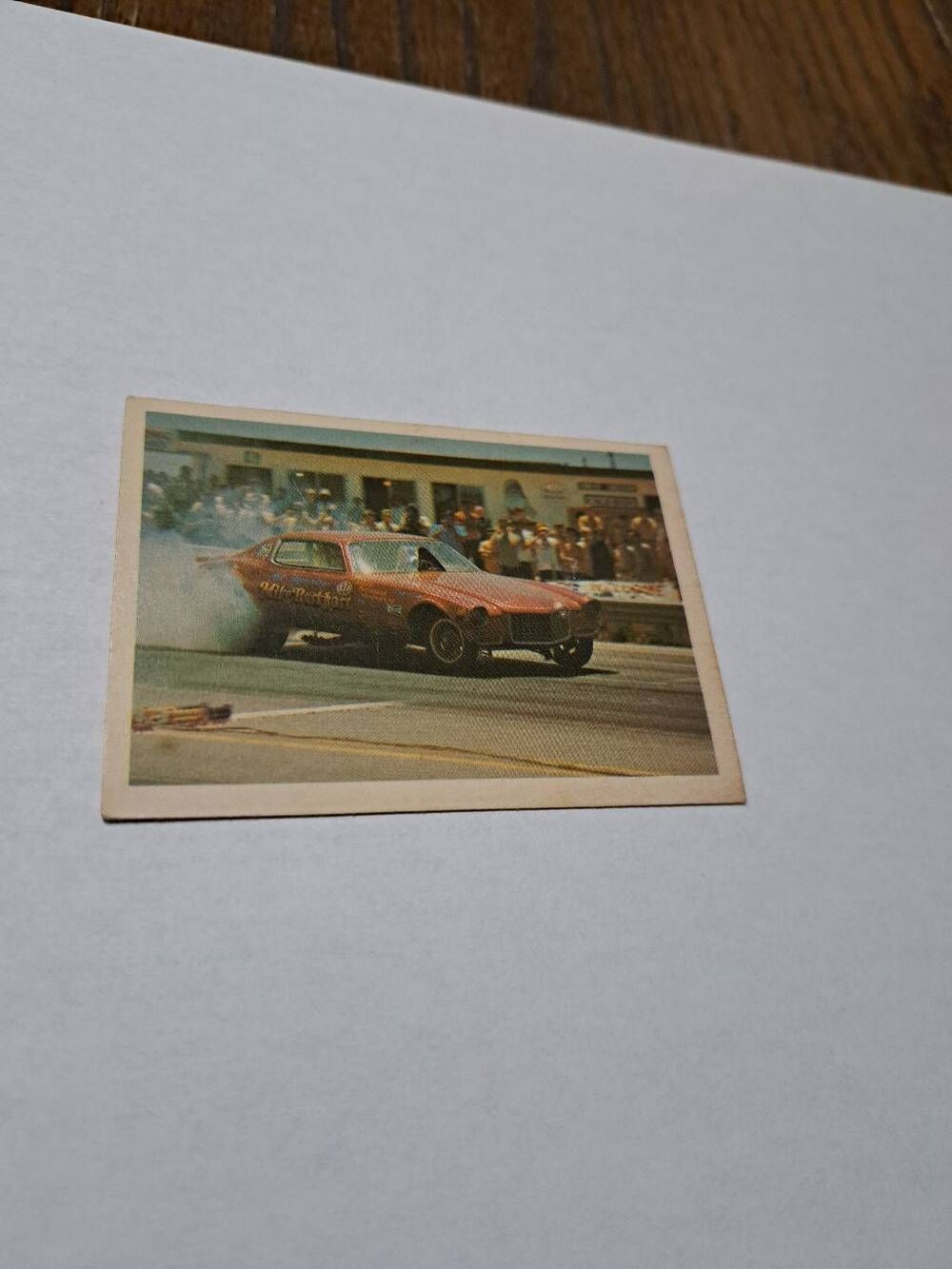 1971 Fleer Mike Burkhart Mary Higginbotham Camaro Funny Car Trading Card #39